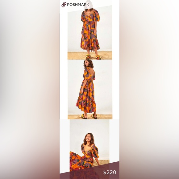 Farm Rio Beaded Macaws Midi Dress - Picture 5 of 7